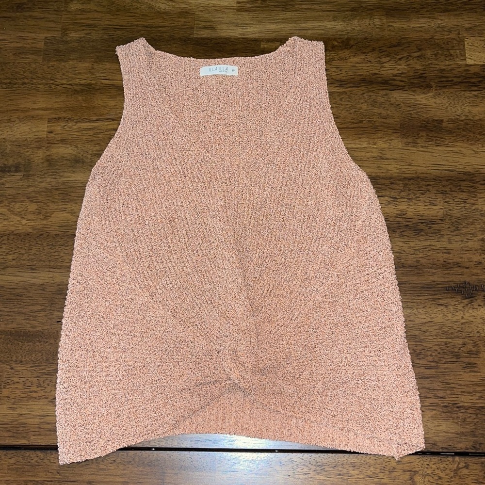 Burnt Orange Knit Sleeveless Top